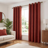 Tokyo Velvet Eyelet Curtains - Orange
