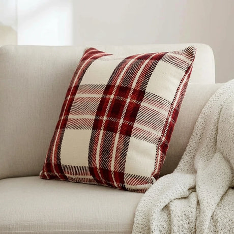 Highland Check Red Cushion Cover 17" x 17 4