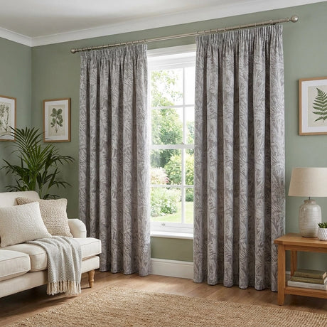 Botanic Lined Tape Top Pencil Pleat Curtains 7