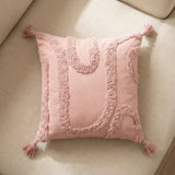 Cabana Tufted 100% Cotton Blush Cushion Cover 43cm x 43cm