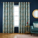 Wisteria Floral Lined Ready Made Eyelet Curtains 1