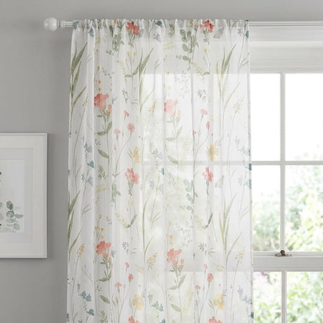 Spring Glade Floral Voile Curtain Panel 2
