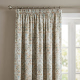 Edena Floral Pencil Pleat Curtains Natural 66 x 72 Inch 2