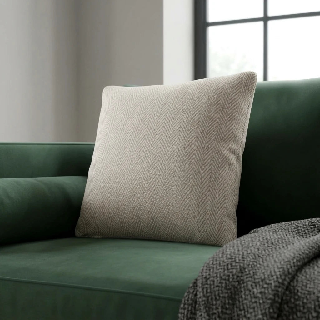 Skye 100% Cotton Natural Cushion Cover 17" x 17