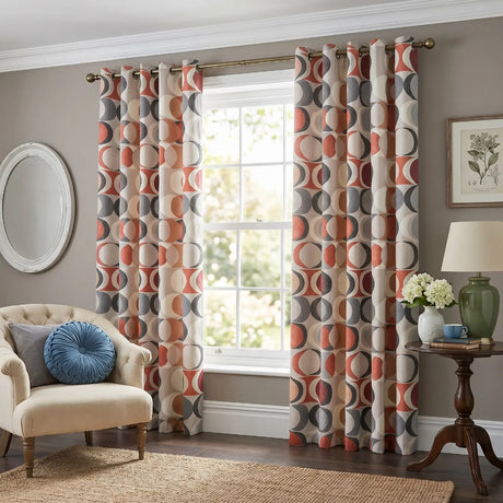 Sander Lined Eyelet Curtains 4
