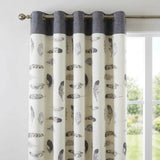 Idaho Grey 100% Cotton Eyelet Curtains 2