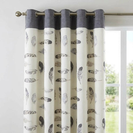 Idaho Grey 100% Cotton Eyelet Curtains 2