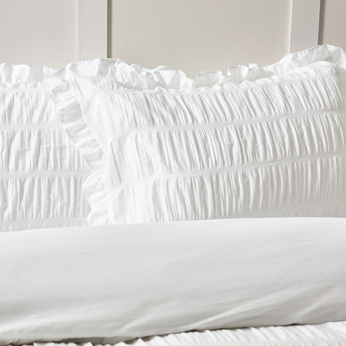 Seersucker Frill Duvet Cover Set by Catherine Lansfield