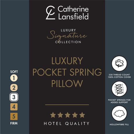 Luxury Pocket Spring Pillow by Catherine Lansfield