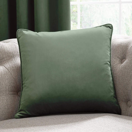 Laurence Llewelyn-Bowen Montrose Velvet Cushion Cover 43cm x 43cm - Bottle Green