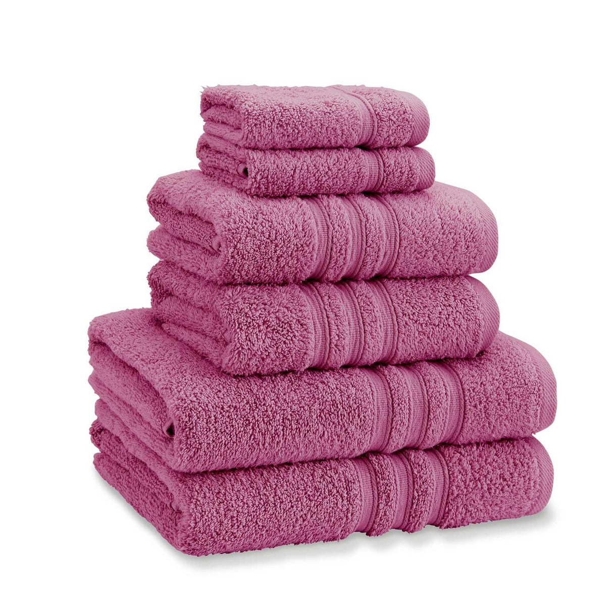 Catherine Lansfield Zero Twist 6 Piece Cotton Towel Bale Set 500GSM - Raspberry