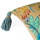 Orilla Floral Tasselled Cushion Cover 12" x 20" by Wylder