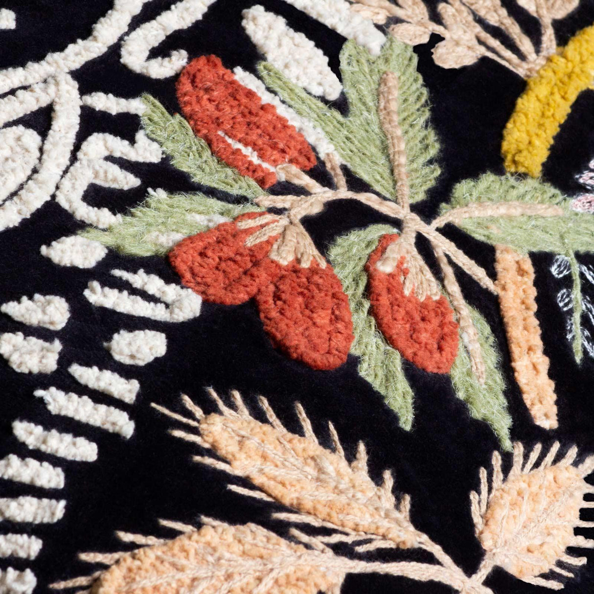 Exotic Zebra Embroidered Cushion Cover 20" x 20" by Wylder