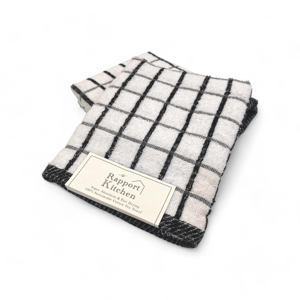 Luxury Terry Cotton Black Kitchen Textile