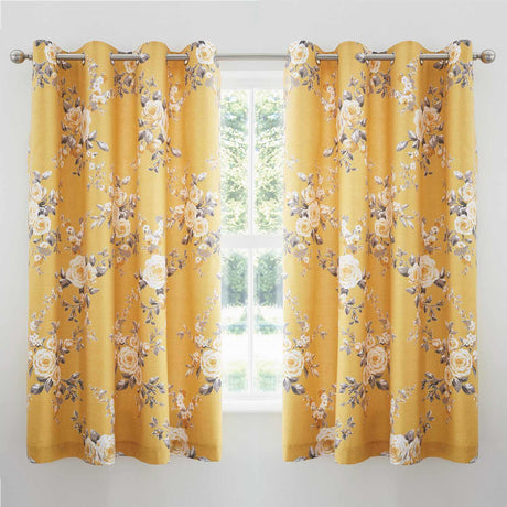 Canterbury Floral Eyelet Curtains by Catherine Lansfield