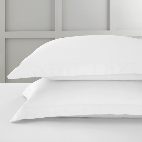 400TC Cotton Sateen Oxford Pillowcases White
