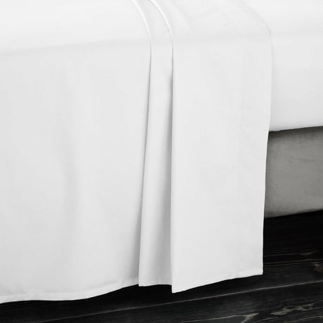 Bianca 400 Thread Count Cotton Sateen Flat Sheet - White