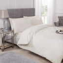 Percale 180 Thread Count Ivory Duvet Cover Set