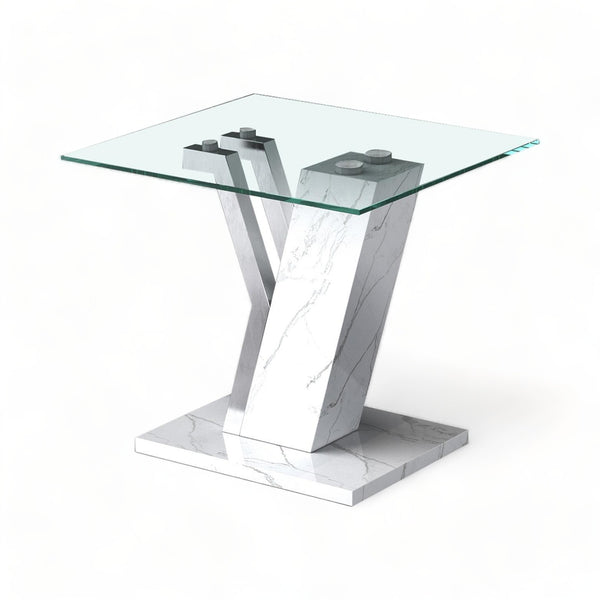 Bianco Marble Effect Side Table