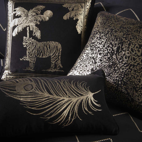 Dandy Feather Velvet Cushion by Laurence Llewelyn-Bowen