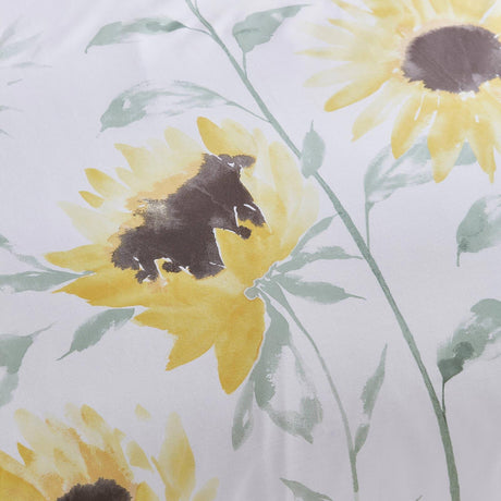 Catherine Lansfield Painted Sunflowers Floral Duvet Cover Set 4