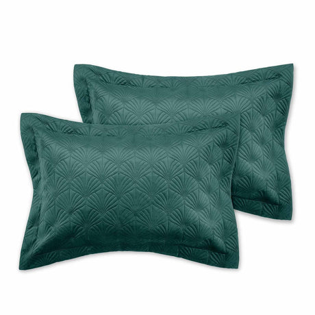 Catherine Lansfield Art Deco Pearl Navy Blue Pillowsham Pair 6