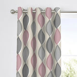 Lennox Cotton Eyelet Curtains Ready Made - Blush image 2