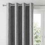 Goodwood Thermal Blockout Eyelet Curtains - Silver image 2