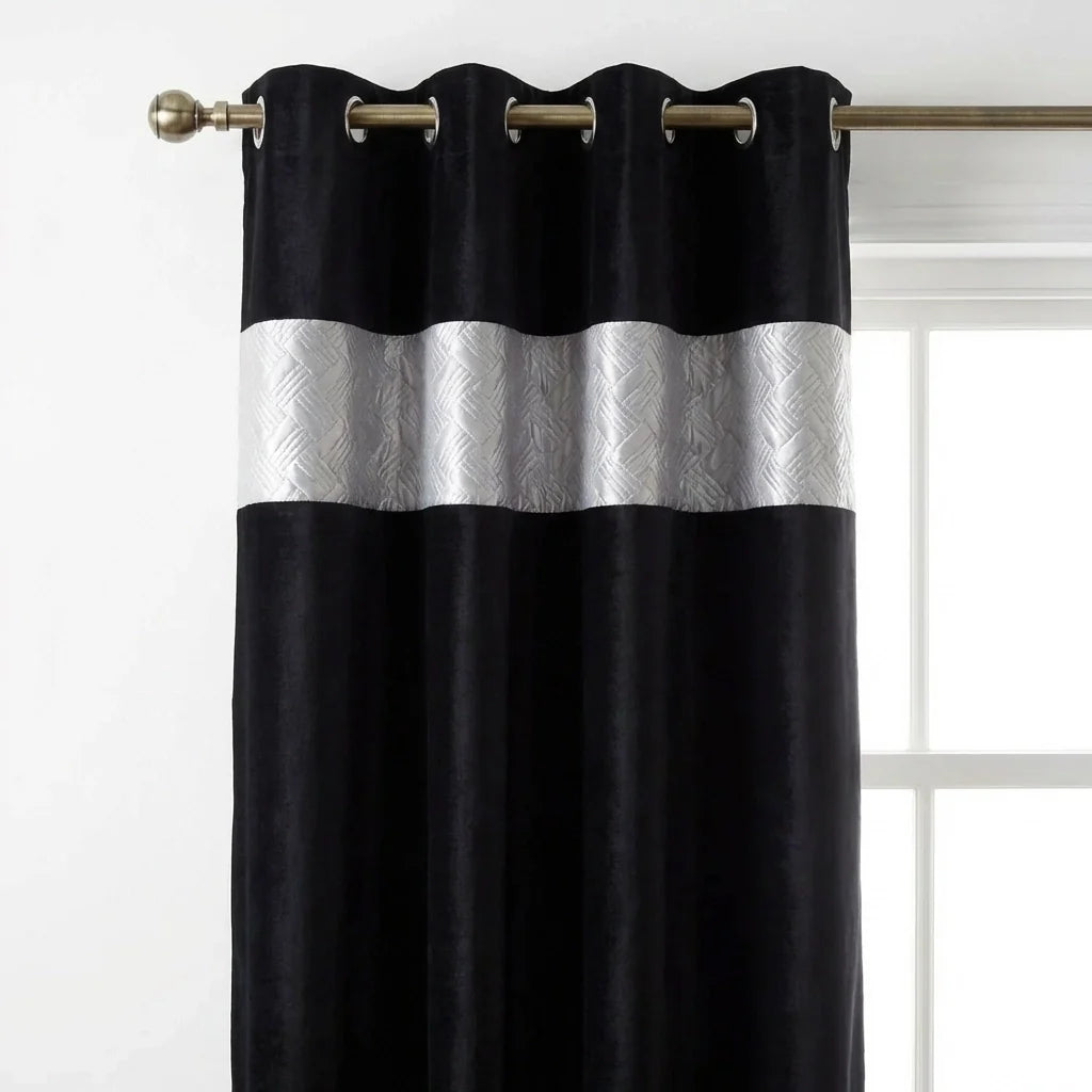 Capri Eyelet Curtains - Silver image 2
