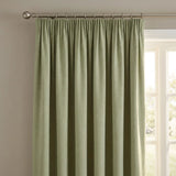 Dijon Blackout Thermal Tape Top Pencil Pleat Curtains - Green image 2