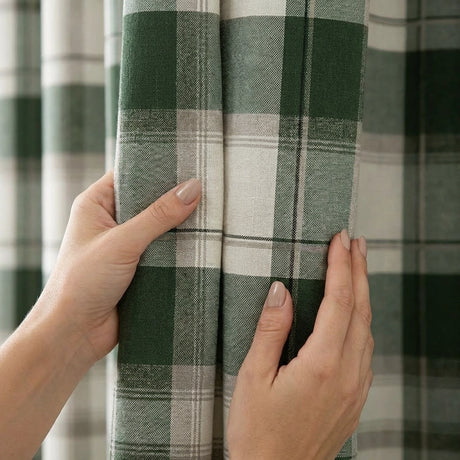 Balmoral Tartan Check Eyelet Curtains Ready Made 14