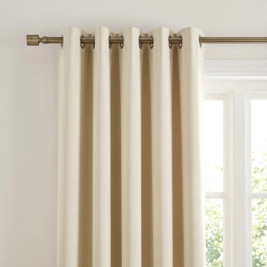 Essential Blackout Eyelet Curtains - Cream image 2