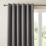 Elise Blackout Room Darkening Eyelet Curtains - Silver image 2