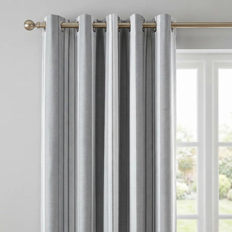 Whitworth Stripe Lined Eyelet Curtains 8
