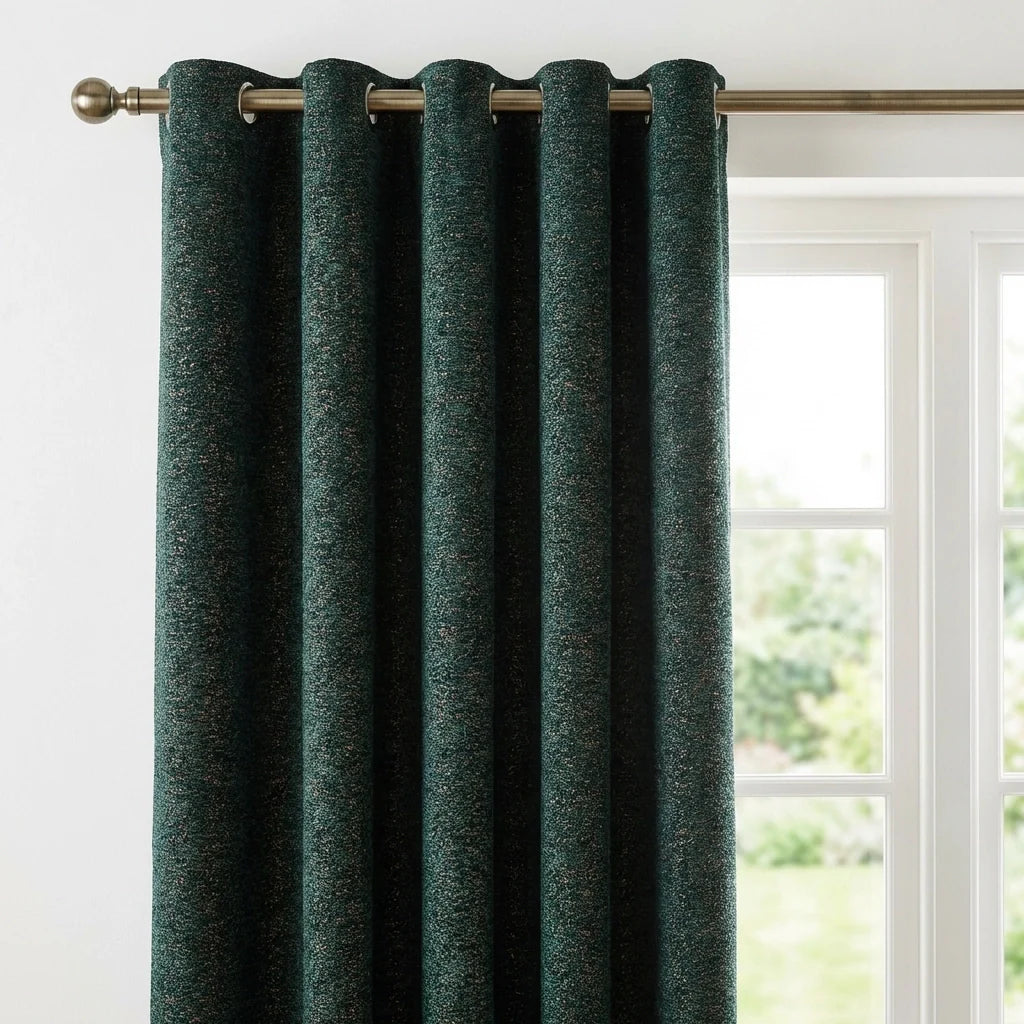 Galaxy Room Darkening Eyelet Curtains - Emerald image 2