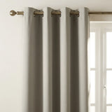 100% Blackout Eyelet Curtains - Grey image 2