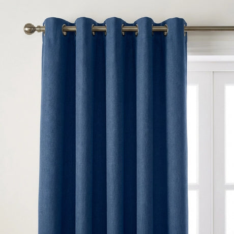 Blackout Linen Look Eyelet Curtains 11