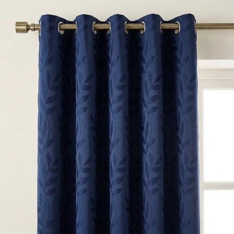 Tivoli Leaf Jacquard Lined Eyelet Curtains 14