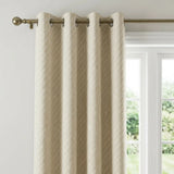 Tokyo Velvet Eyelet Curtains - Cream image 2