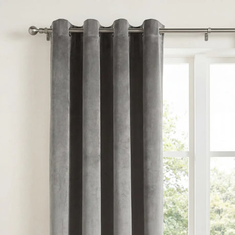 Velvet Blackout Eyelet Curtains 11
