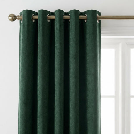 Chenille Blackout Eyelet Ring Top Curtains 8