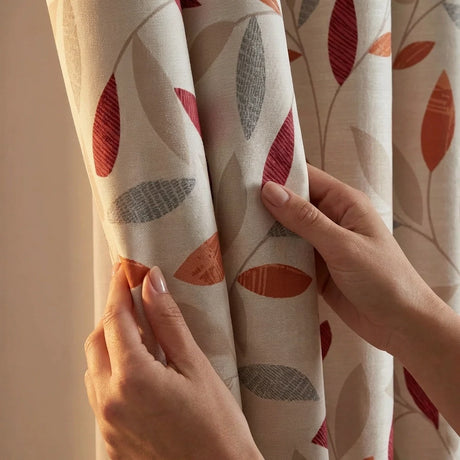 Beechwood Ready Made Eyelet Curtains - Red image 3