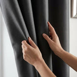 Palace Blockout Eyelet Curtains - Charcoal image 3