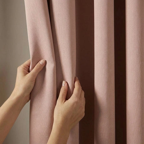 Chenille Blackout Tape Top Pencil Pleat Curtains 12
