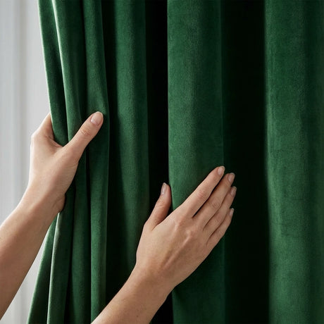 Hampton Velvet Blackout Eyelet Curtains 6
