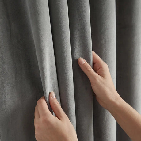 Velvet Blackout Eyelet Curtains 12