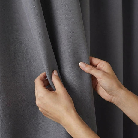 Elise Blackout Room Darkening Eyelet Curtains - Silver image 3