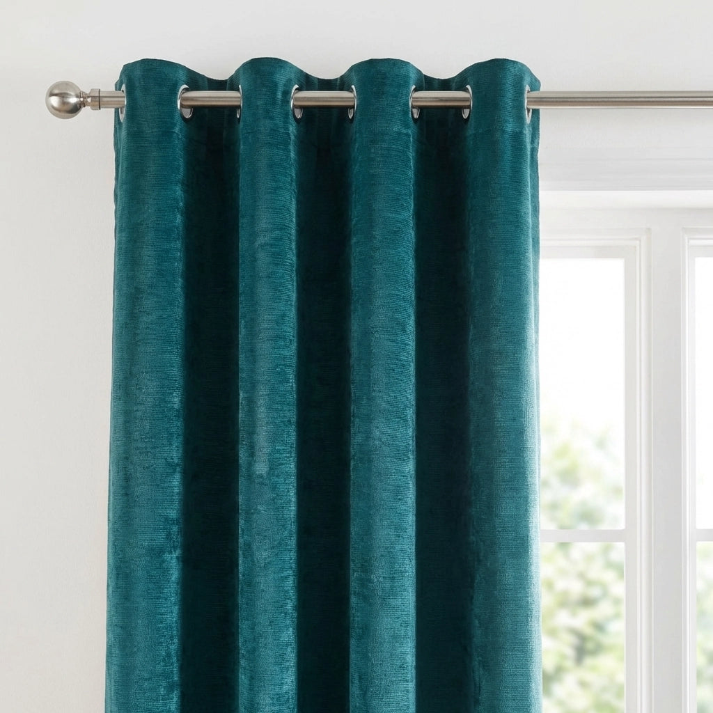 Strata Thermal Dim Out Woven Eyelet Curtains Pair 15