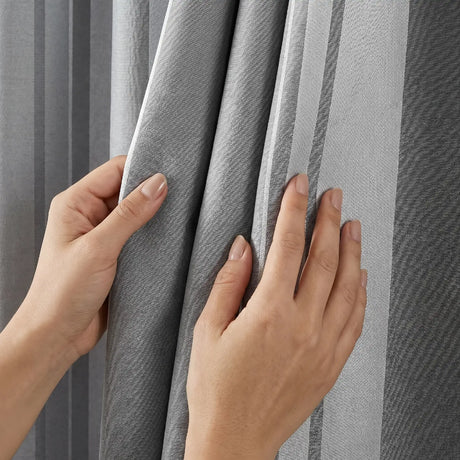 Whitworth Stripe Lined Eyelet Curtains 9