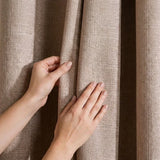 Matrix Thermal Dim Out Tape Top Pencil Pleat Curtains - Latte image 3